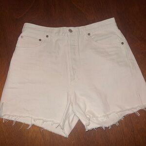 Agolde Cream/White Denium Shorts - Parker - Size 30